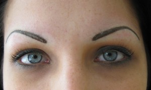 Brows after Full Colour Permanent Cosmetic Procedure